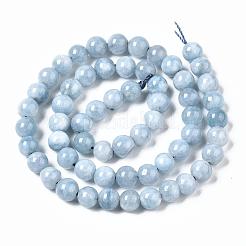 Окрашенные природного кварца круглый шарик нити&nbsp;X-G-R173-6mm-03