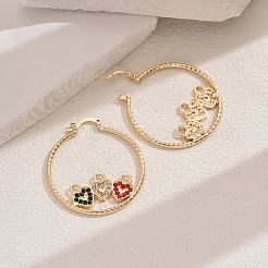 201 повседневные геометрические серьги-кольца в стиле ретро из нержавеющей стали&nbsp;ER1344-3