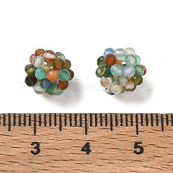 Perle intrecciate di agata naturale multicolore&nbsp;GG-CBA2E9C-F25-01