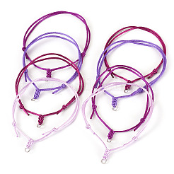 40шт 4 цвета регулируемый нейлоновый шнур браслеты изготовление&nbsp;BJEW-TA00673