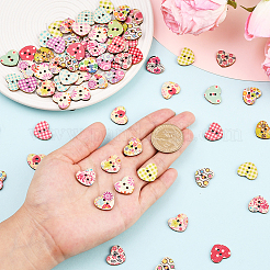 100 шт. деревянные пуговицы&nbsp;DIY-SP0005-91