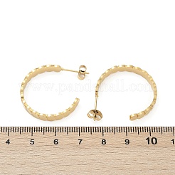 Серьги-гвоздики из нержавеющей стали 304 в форме буквы С&nbsp;EJEW-V004-05G