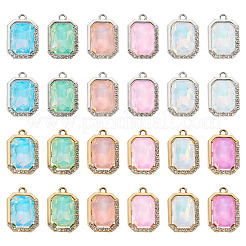 40 шт. 2-цветный сплав с УФ-покрытием и разноцветными стеклянными стразами&nbsp;FIND-PJ0001-37