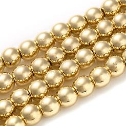 Гальванизировать немагнитных синтетический гематит нитей бисера&nbsp;G-Q466-6mm-04