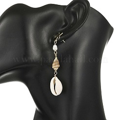 Boucles d'oreilles puces en acier inoxydable 304 avec perles naturelles&nbsp;EJEW-JE07421