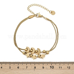 Многорядные браслеты-цепочки из нержавеющей стали 304 для женщин&nbsp;BJEW-K291-01G