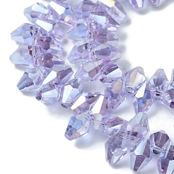 Прозрачные стеклянные бусины гальваническим пряди&nbsp;GLAA-K064-06A-AB04