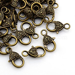 Застежки когтей омара в виде сердца в тибетском стиле&nbsp;MLF014Y-NF