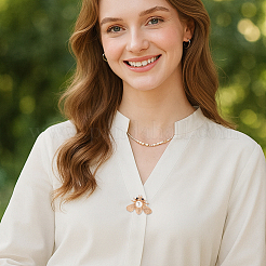 2 шт. запонки в виде пчел из сплава&nbsp;AJEW-PH0007-46