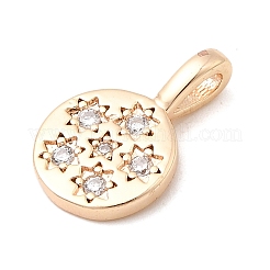 Латунный микропаве из прозрачных кубических цирконий&nbsp;KK-A277-32G