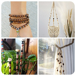 40 г двухцветных бусин из натурального дерева сабдал&nbsp;WOOD-TA0002-69