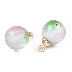 Двухцветные прозрачные стеклянные подвески&nbsp;GLAA-N035-020A-C02