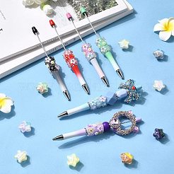 6 penna con perline in plastica a forma di fiore&nbsp;OFST-SZ0001-04