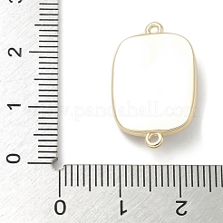 Breloques connecteurs en forme d'étoile de mer en forme de rectangle en laiton émaillé&nbsp;KK-M308-08G-02