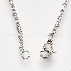 Colliers pendentifs en acier inoxydable 201 anti-ternissement&nbsp;NJEW-T009-JN103-1-40