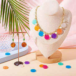 32 шт. 8 цвета непрозрачные подвески из смолы&nbsp;RESI-TA0003-60