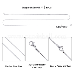Ожерелья из нержавеющей стали 304 в виде змеиных цепей для мужчин и женщин&nbsp;STAS-DC0003-24