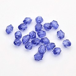 Bicono sfaccettato perline acrilico trasparente&nbsp;DBB4mm04