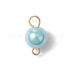 Круглые подвески-коннекторы из непрозрачного акрила с цветным покрытием ab&nbsp;PALLOY-JF03543-01