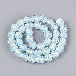 Perles à la main en verre de feuille brins&nbsp;FOIL-Q002-05H