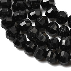Natürliche schwarze Turmalin Perlen Stränge&nbsp;G-K376-I02-3x4mm