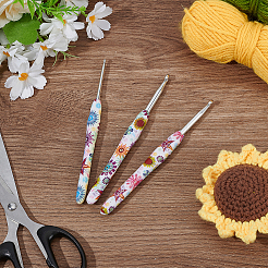 3 шт. 3 вида алюминиевых крючков для вязания&nbsp;AJEW-WR0003-10