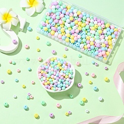 36шт 6 цвета непрозрачные акриловые бусины&nbsp;MACR-YW0003-24A