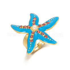 Fingerringe aus einer Legierung aus Emaille und Strass&nbsp;WG0A593-02