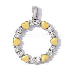 Pendentifs en laiton zircon cubique transparent&nbsp;CU-OY001-47P-02