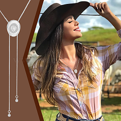 2 шт. регулируемые латунные цепи панцирного плетения в виде ковбойской шляпы&nbsp;NJEW-UN0001-78P