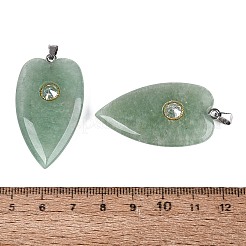 Pendentifs en aventurine vert naturel&nbsp;G-Q601-47F