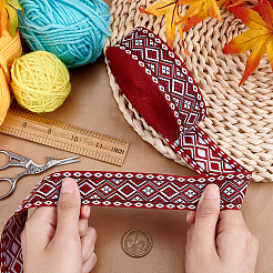 Rubans de polyester de broderie de style ethnique&nbsp;SRIB-PH0001-21