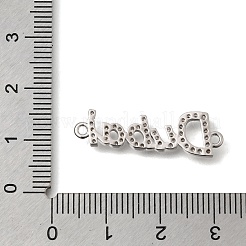 Messing-Mikropavé-Anhänger mit klaren Zirkonia und dem Wort „Dubai“&nbsp;KK-C255-33P
