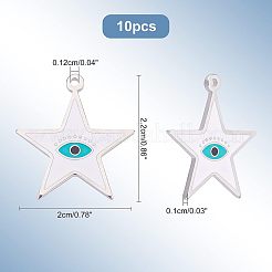 10 шт. эмалированные подвески из нержавеющей стали 304&nbsp;STAS-NB0001-27