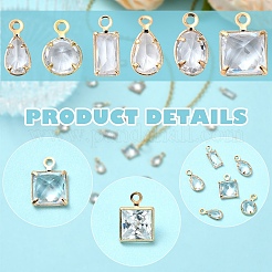 Латунные подвески из кубического циркония&nbsp;ZIRC-YW0001-12