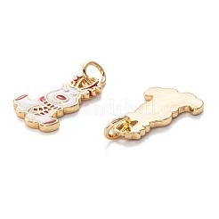 Настоящие позолоченные кулоны из латуни с эмалью 18k&nbsp;KK-A154-09G