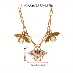 Кулон в виде пчел из сплава с кристаллами и стразами&nbsp;FS-WGD3FB1-01