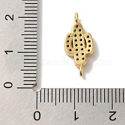 Стойка покрытие латунь микропаве зеленый кубический цирконий кактус соединительные звенья&nbsp;KK-U027-01G