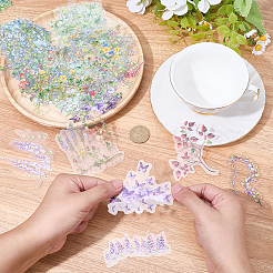 120 stücke 6 arten blume haustier dekorative aufkleber&nbsp;DIY-SP0006-78