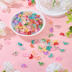 120 Stück 12 Farben transparent gespritzte Glasperlen&nbsp;GLAA-TA0003-86