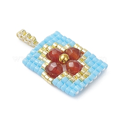 Подвески-прямоугольники из бисера&nbsp;PALLOY-MZ01149