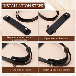 4 комплект двухцветных накладок на ручки сумок из искусственной кожи&nbsp;FIND-PH0017-24