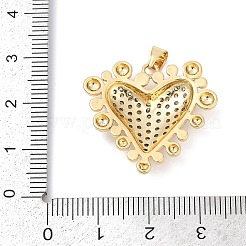 Pendentifs avec zircon cubiques à micro-pavés en laiton&nbsp;KK-A241-07G