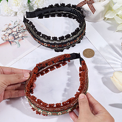 2 шт. 2-х цветные цветочные резинки для волос украшения для женщин&nbsp;OHAR-CY0001-19A