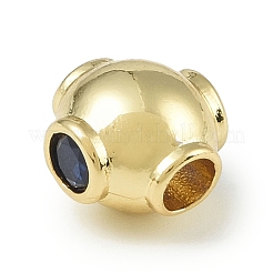 Perles de placage en laiton avec zircone cubique de micro pave&nbsp;KK-A220-24E-G