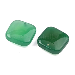 Квадратные подвески из натурального зеленого оникса и агата&nbsp;G-G350-02