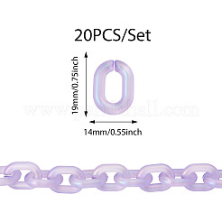 20 connecteur à maillons rapides en acrylique transparent&nbsp;OACR-TADJ0001-03E