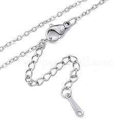 Collier en acier inoxydable 304 anti-ternissement pour hommes et femmes&nbsp;NJEW-N050-A03-S15