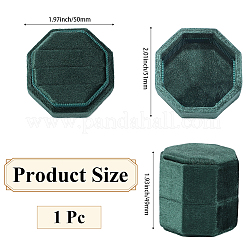 Couverture en velours boîte à bagues couple en plastique&nbsp;VBOX-WH20003-001H