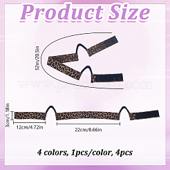 4 diadema de poliéster y nailon de 4 colores&nbsp;AJEW-HY0003-51